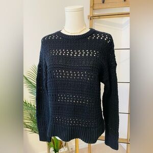 Reitmans Black Open-Knit Women's Sweater, Like New!